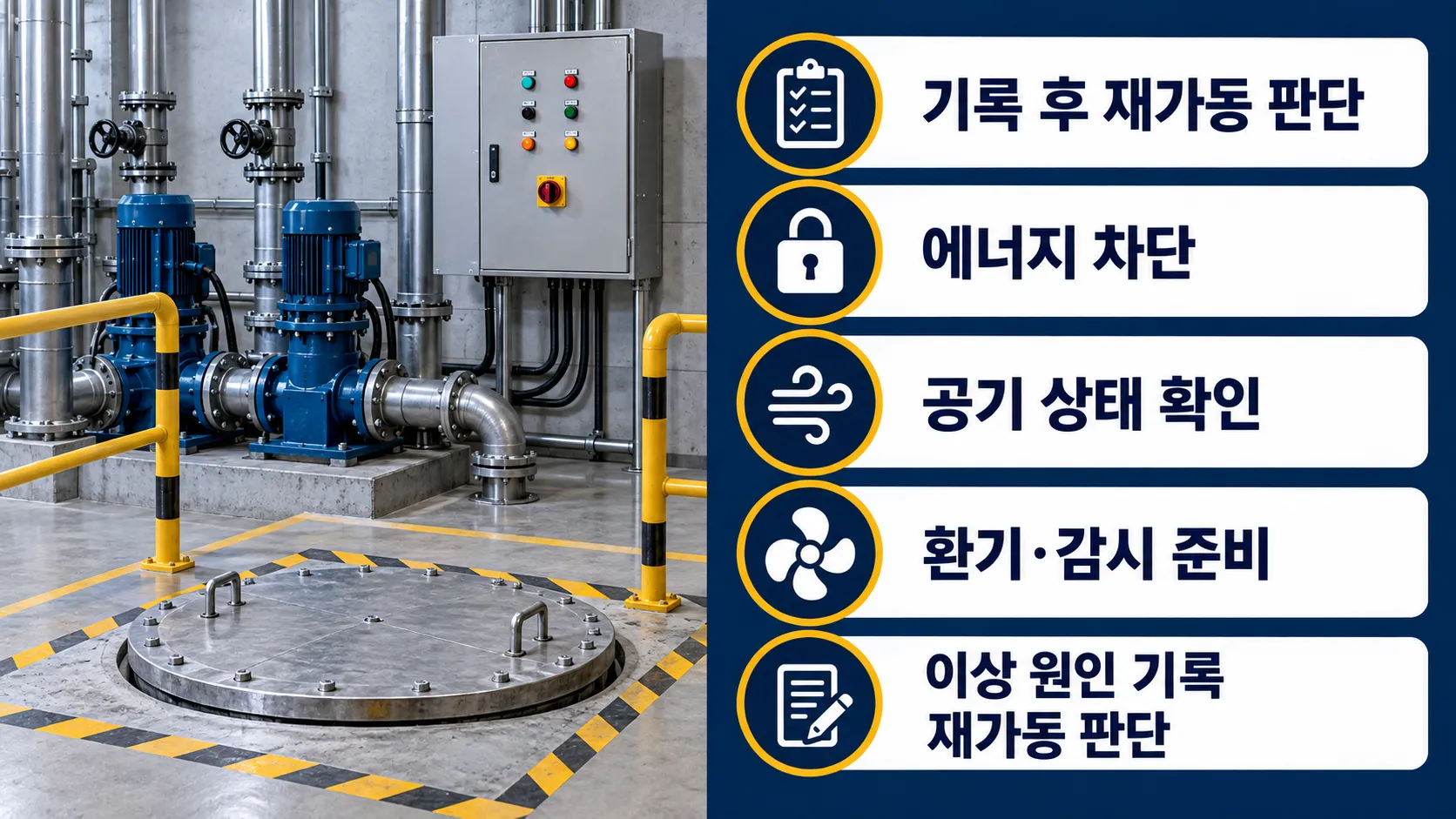 출입·청소·재가동 때 남겨야 할 작업 기록