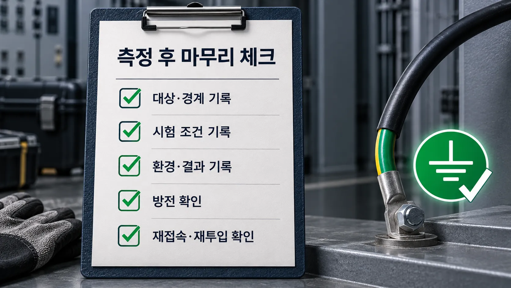 기록과 방전까지 포함한 마무리 절차