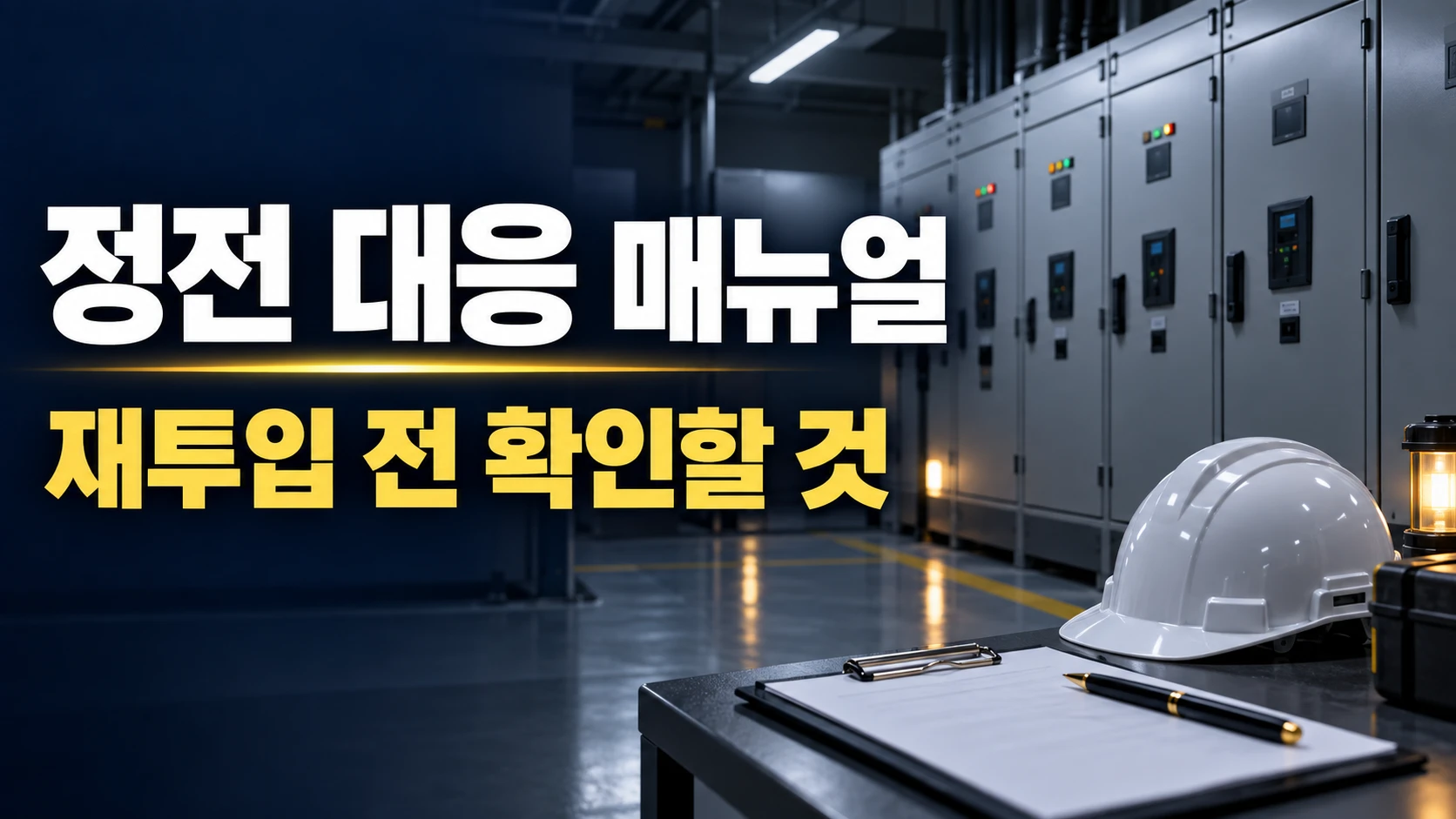 정전 대응 매뉴얼, 차단기 재투입 전에 확인할 사고 원인과 복전 조건