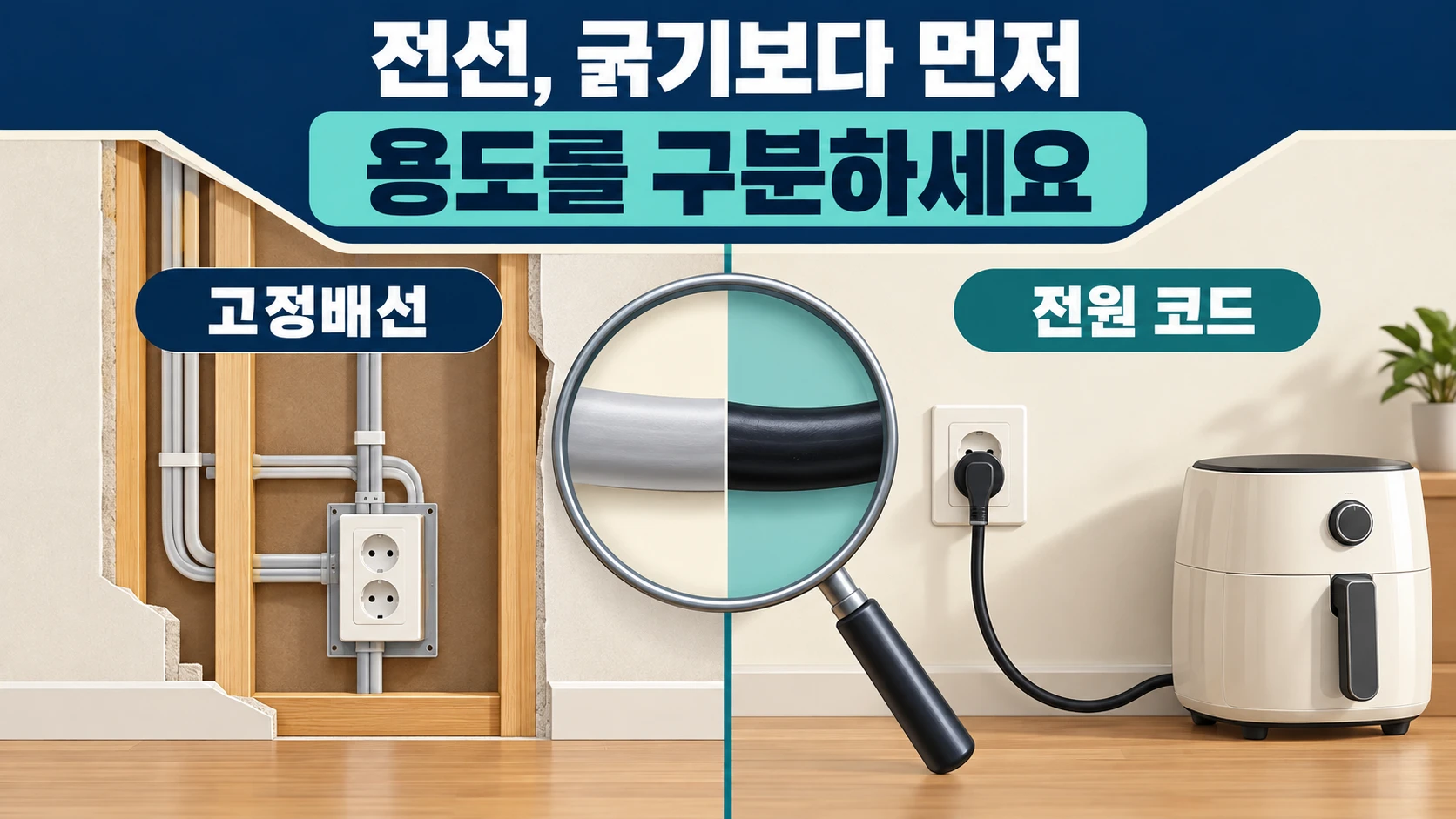 전선 종류와 SQ 읽는 법: 코드·고정배선·멀티탭을 구분하는 선택 기준