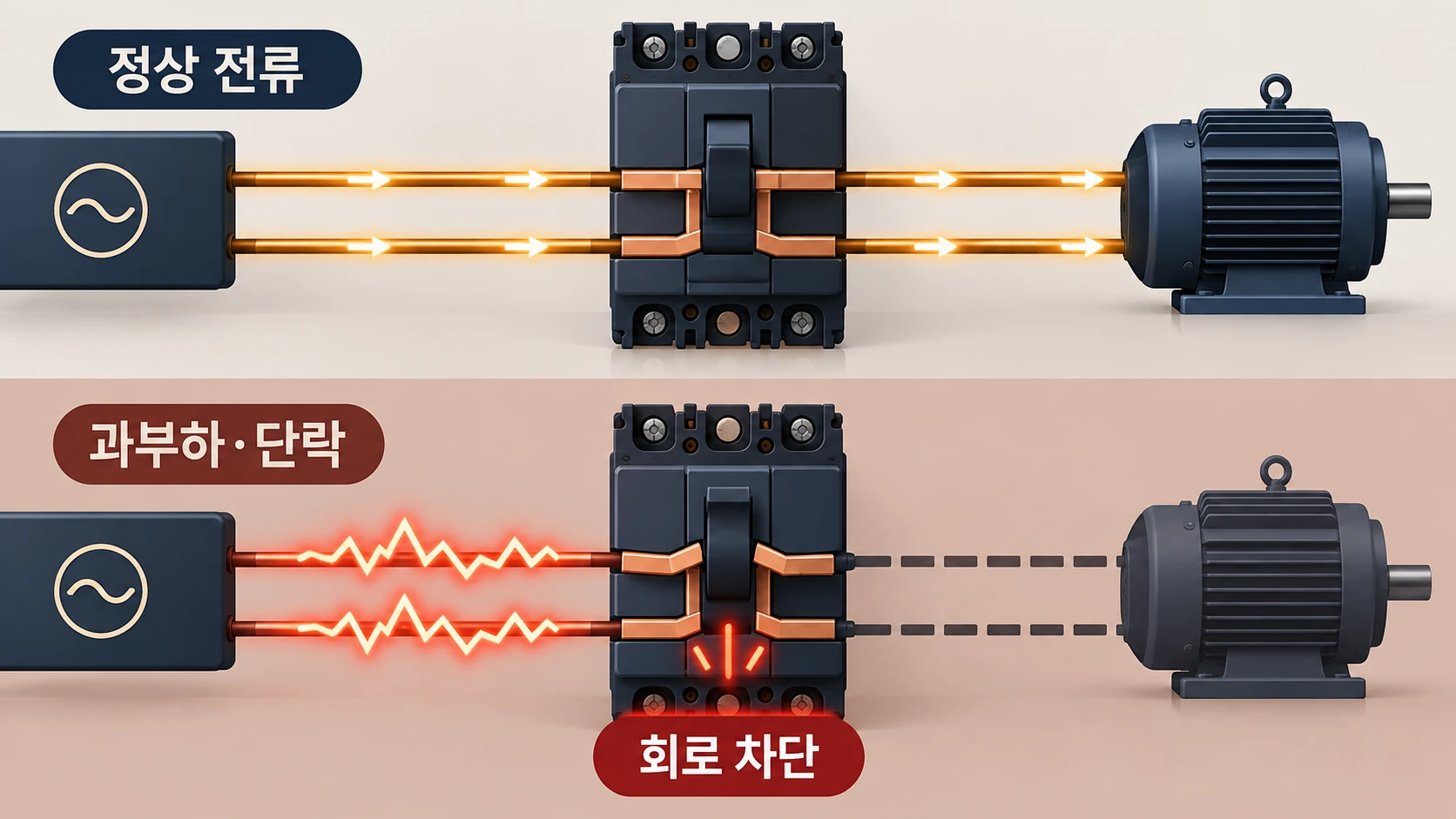 MCCB는 어떤 고장 전류를 차단할까