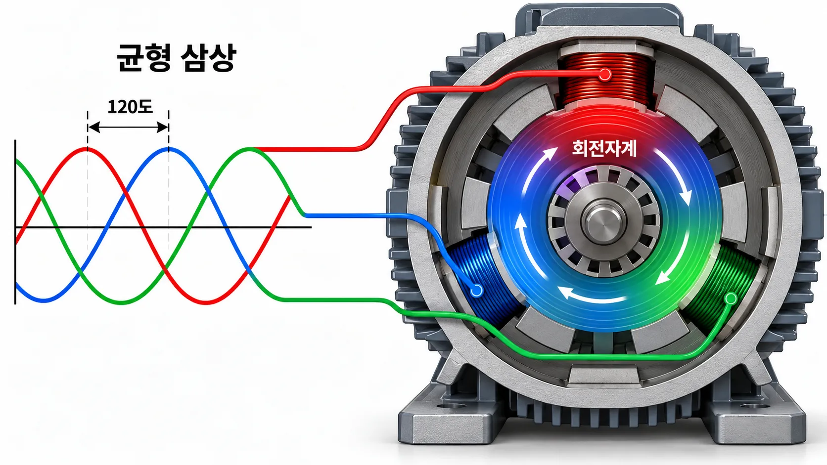 삼상은 왜 모터와 배전에 널리 쓰일까