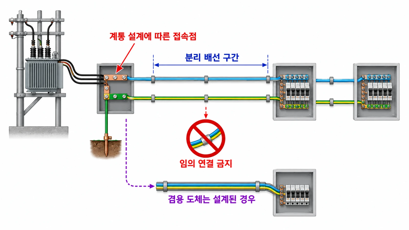 중성선과 접지선은 어디서 연결될까