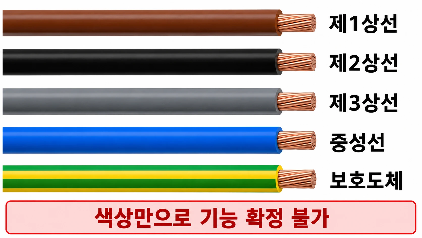 전선 색상은 어디까지 믿을 수 있을까