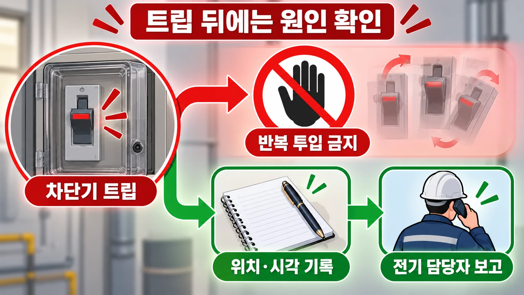 차단기가 떨어졌다면 다시 올려도 될까