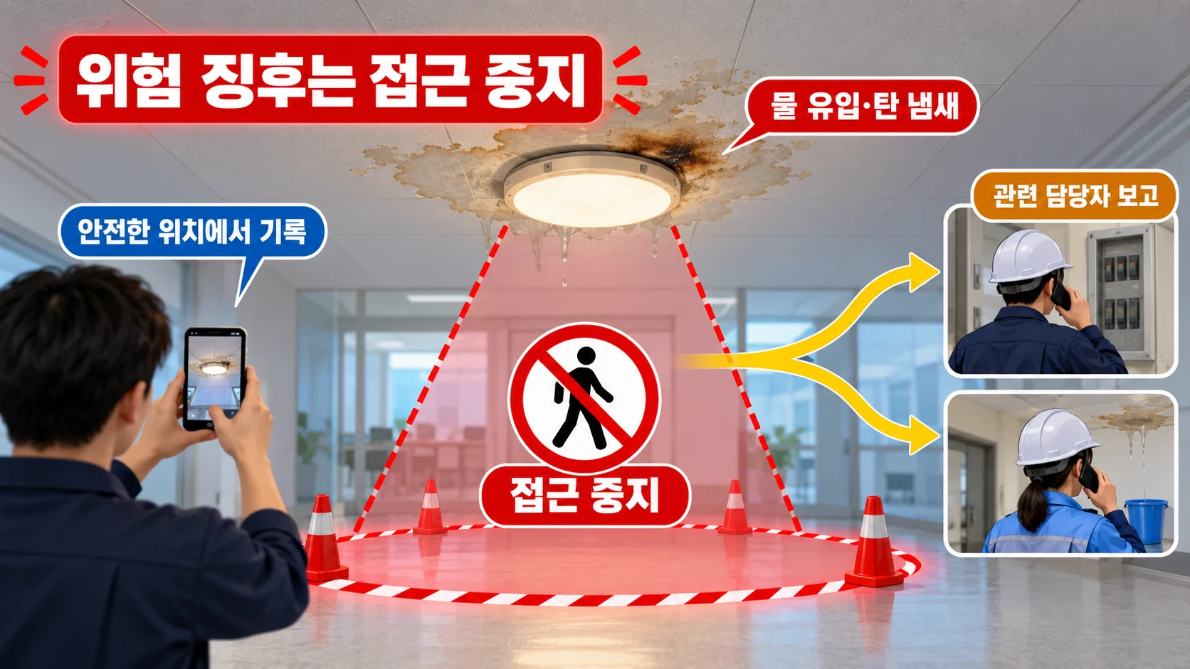 물자국·탄 냄새·깜박임이 있으면 어떻게 대응할까