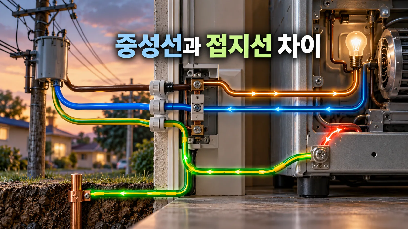 중성선과 접지선 차이, 역할·색상·단선 위험까지 정리